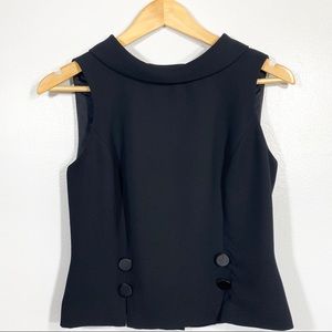 ANTHRO trendy chic vest satin button detail Sz 6P